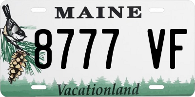 ME license plate 8777VF