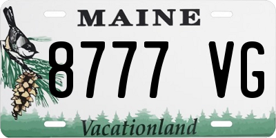 ME license plate 8777VG