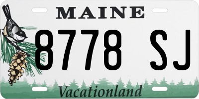 ME license plate 8778SJ