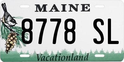 ME license plate 8778SL