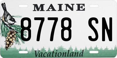 ME license plate 8778SN