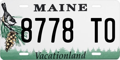 ME license plate 8778TO