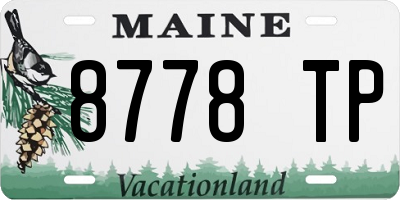ME license plate 8778TP