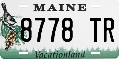 ME license plate 8778TR