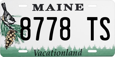 ME license plate 8778TS