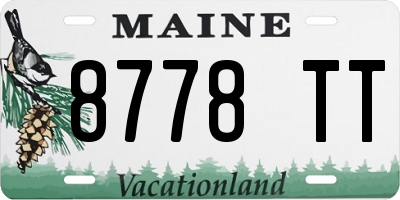 ME license plate 8778TT