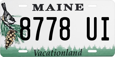 ME license plate 8778UI