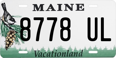 ME license plate 8778UL