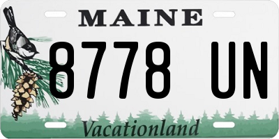 ME license plate 8778UN