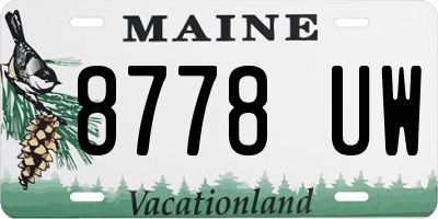 ME license plate 8778UW