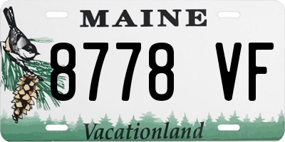 ME license plate 8778VF