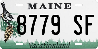 ME license plate 8779SF