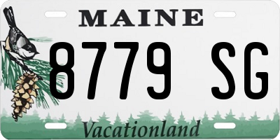 ME license plate 8779SG