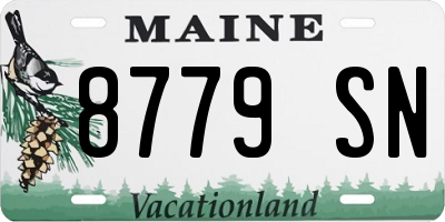 ME license plate 8779SN