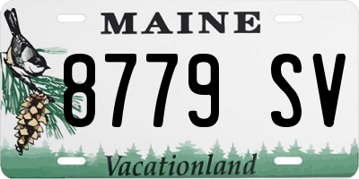 ME license plate 8779SV