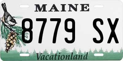ME license plate 8779SX