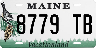 ME license plate 8779TB