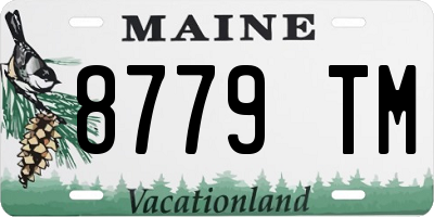 ME license plate 8779TM