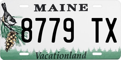 ME license plate 8779TX