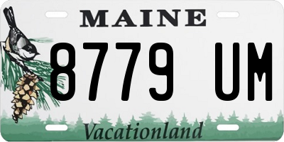 ME license plate 8779UM
