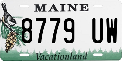 ME license plate 8779UW