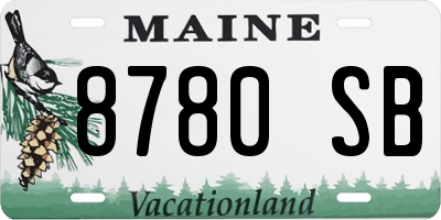 ME license plate 8780SB