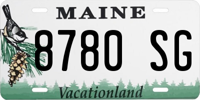 ME license plate 8780SG