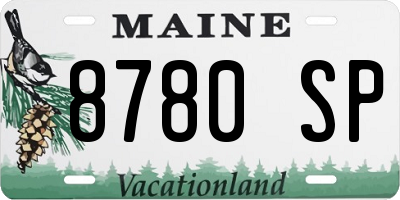ME license plate 8780SP