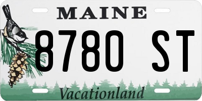 ME license plate 8780ST