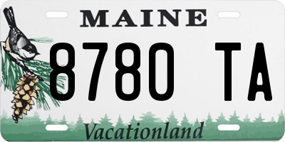 ME license plate 8780TA