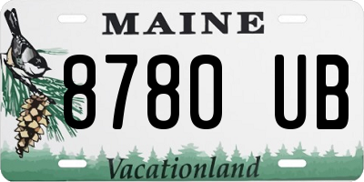 ME license plate 8780UB