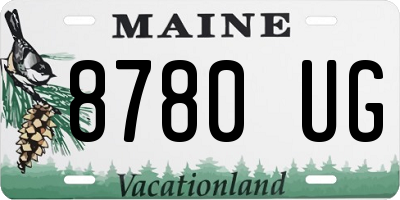 ME license plate 8780UG