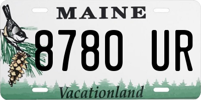 ME license plate 8780UR