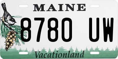 ME license plate 8780UW