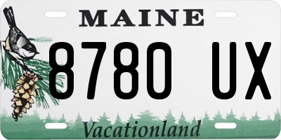 ME license plate 8780UX