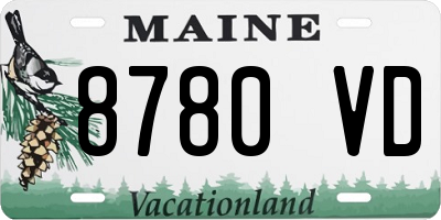 ME license plate 8780VD
