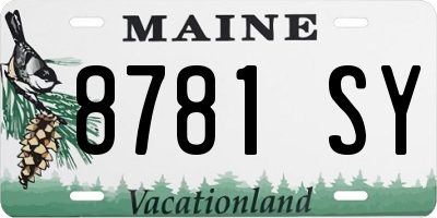 ME license plate 8781SY