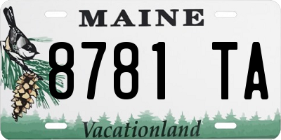 ME license plate 8781TA