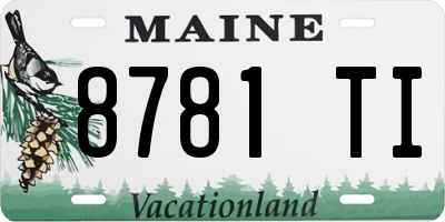 ME license plate 8781TI