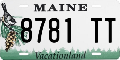 ME license plate 8781TT