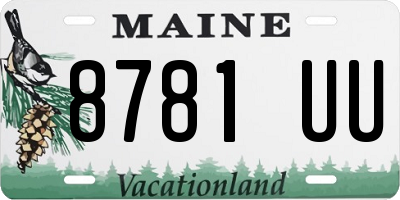 ME license plate 8781UU