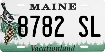 ME license plate 8782SL