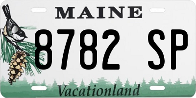 ME license plate 8782SP