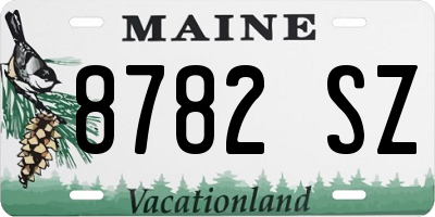 ME license plate 8782SZ