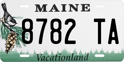 ME license plate 8782TA