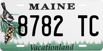 ME license plate 8782TC