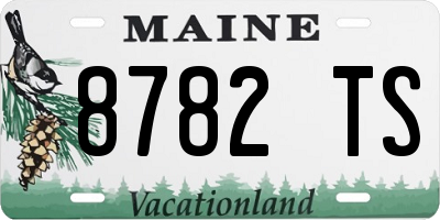 ME license plate 8782TS
