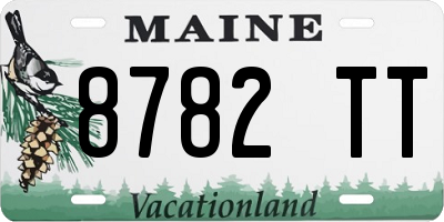 ME license plate 8782TT