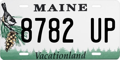 ME license plate 8782UP