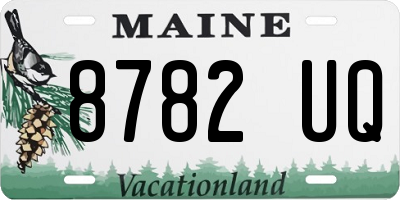 ME license plate 8782UQ